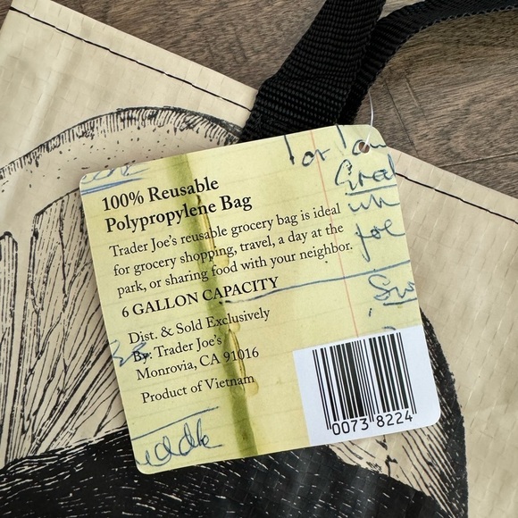 Trader Joe's Jolene and Joni Tote Grocery Reusable Shopping Bags Set of 2 NWT - Picture 7 of 8